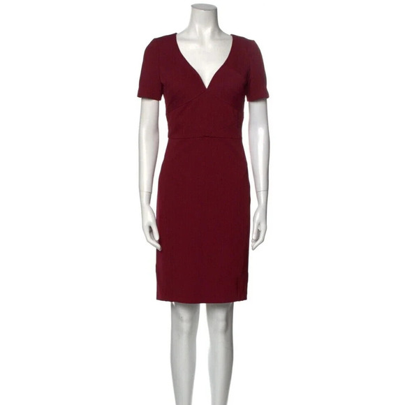 Zac Posen Dresses & Skirts - Zac Posen Z Spoke Women Mini Dress Sheath Knee Length Size0 Burgundy Bodycon NWT